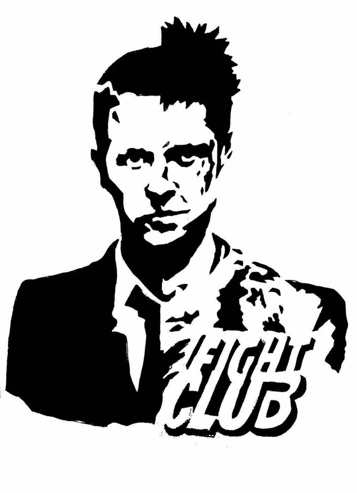 Photo Bright fight club coloring page