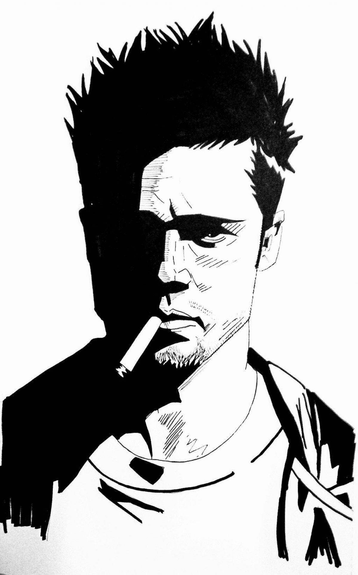 Fight club coloring page