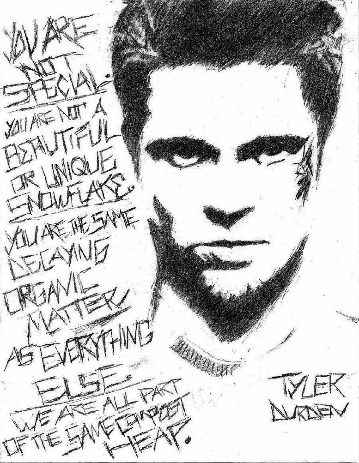 Glorious fight club coloring page