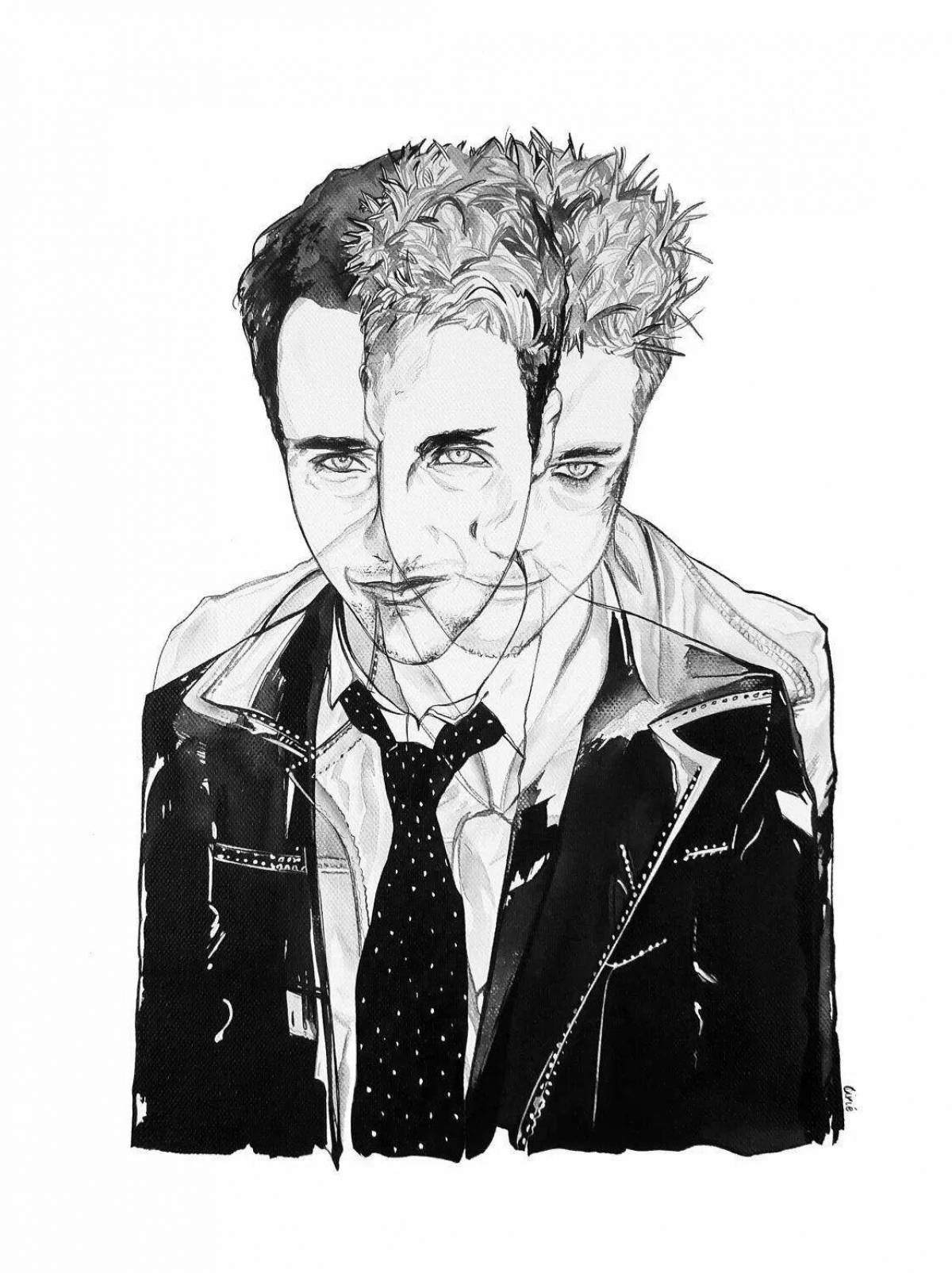 Photo Charming fight club coloring book