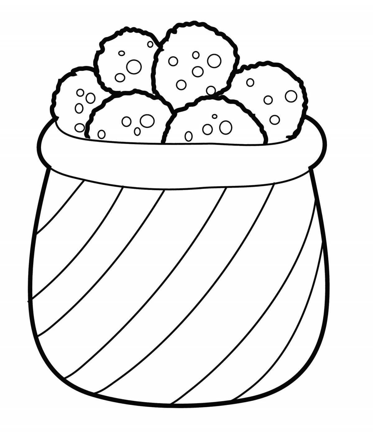 Gourmet potato pie coloring page