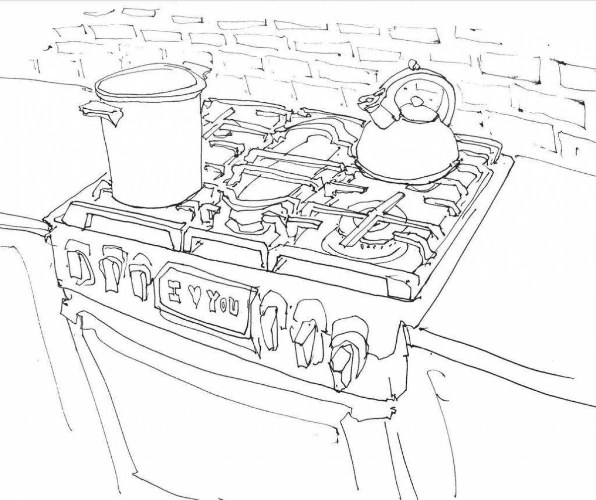 Colouring cool stove