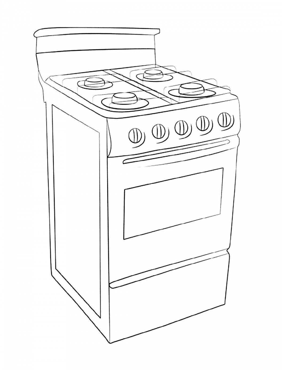 Fashion cooker coloring page