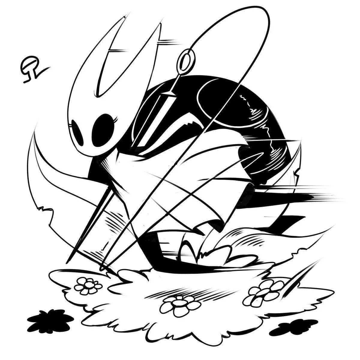 Hollow knight shining coloring book