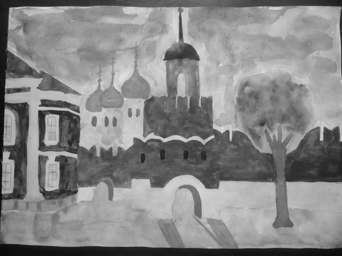 Раскраска сказочный рязанский кремль