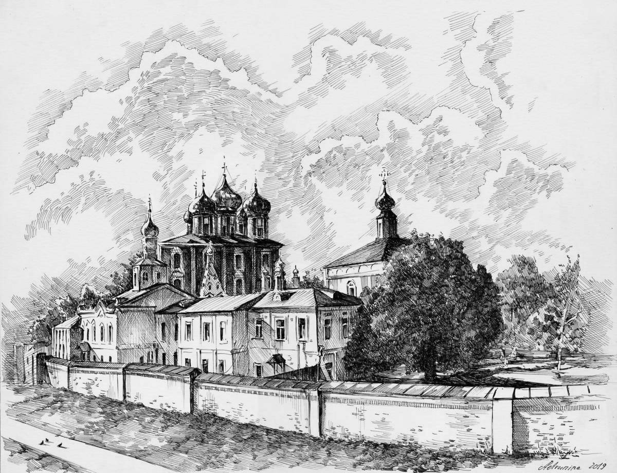 Coloring book excellent ryazan kremlin