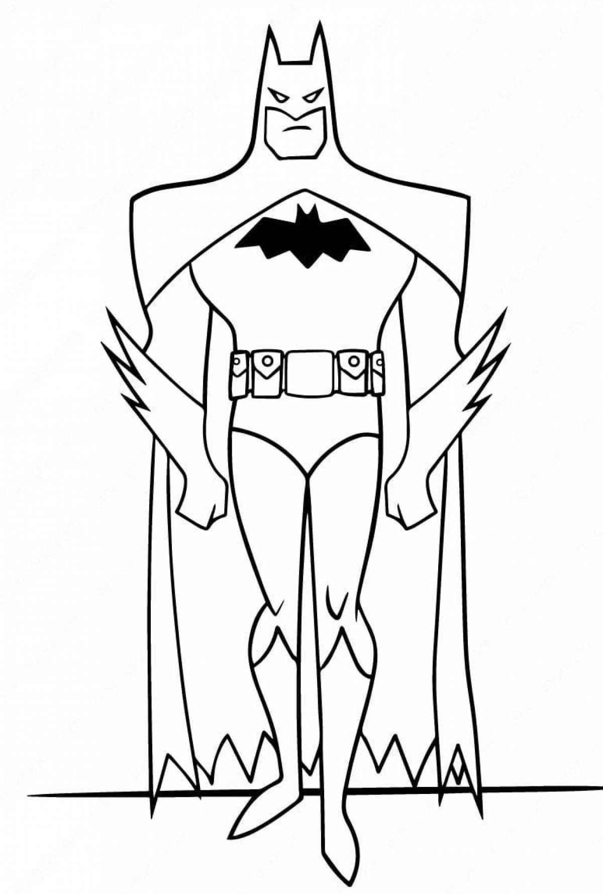 Bright batman coloring for mobile devices
