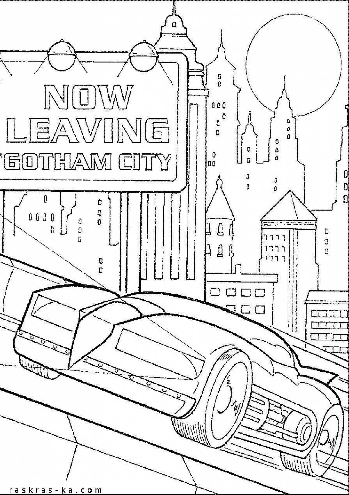 Intriguing Batman coloring book for mobile devices