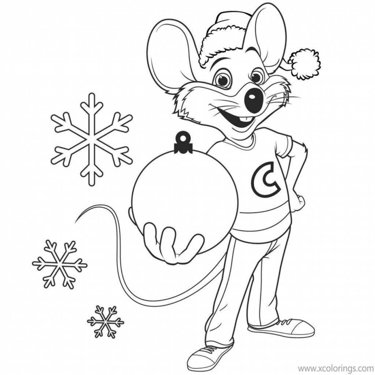Colorful chucky cheese coloring page