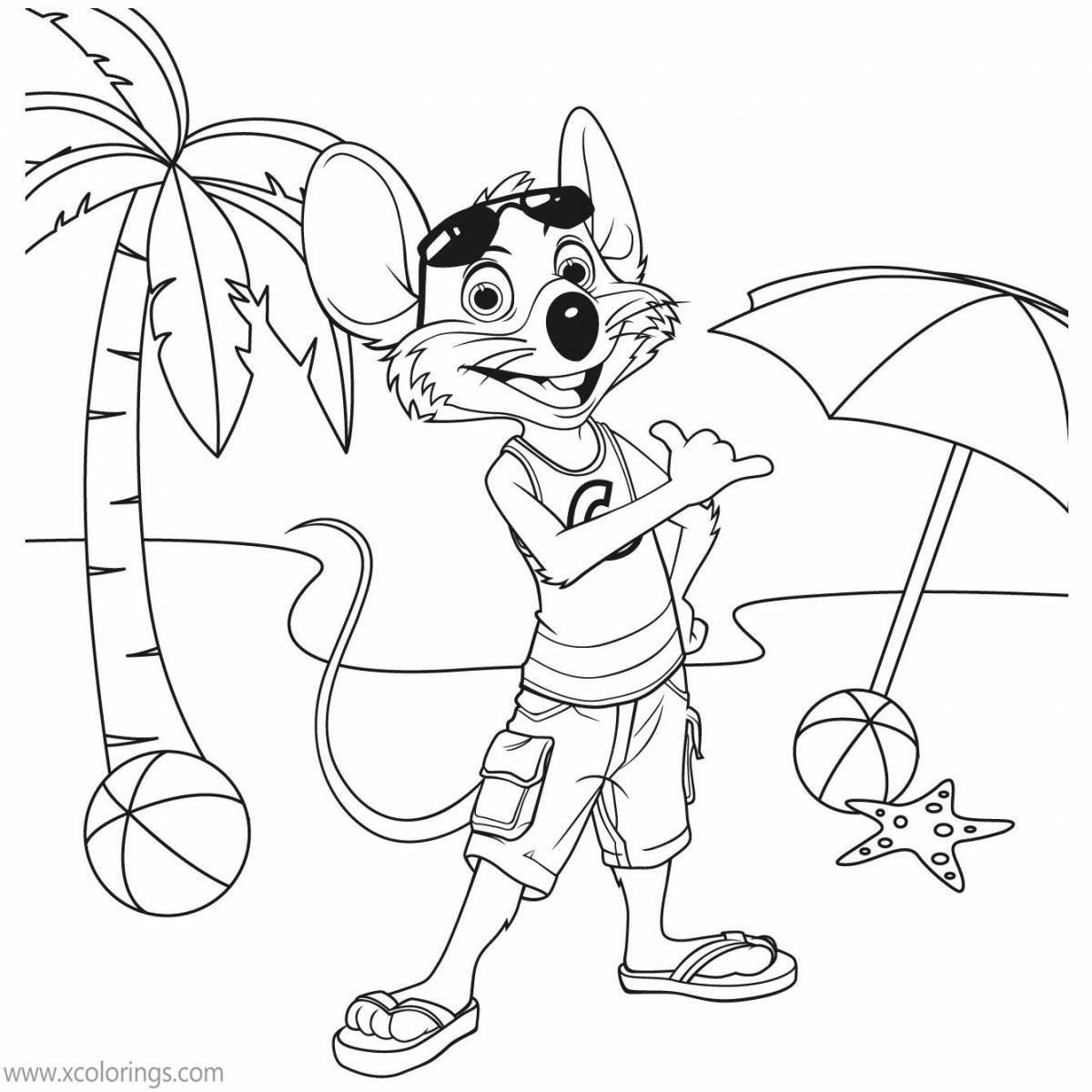 Bright chucky cheese coloring page
