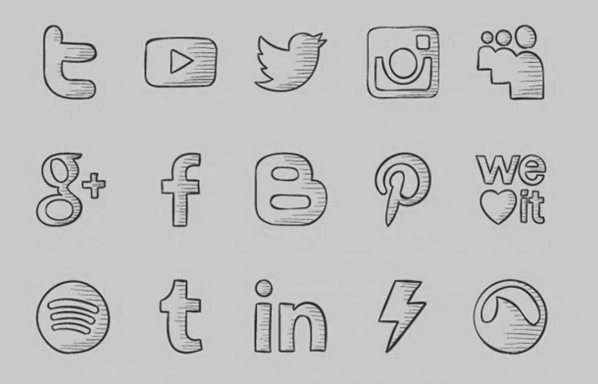 Увлекательные раскраски с логотипами социальных сетей