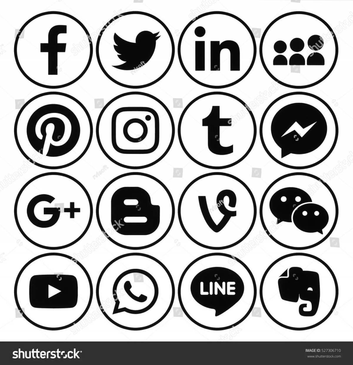 Провокационные раскраски с логотипами социальных сетей