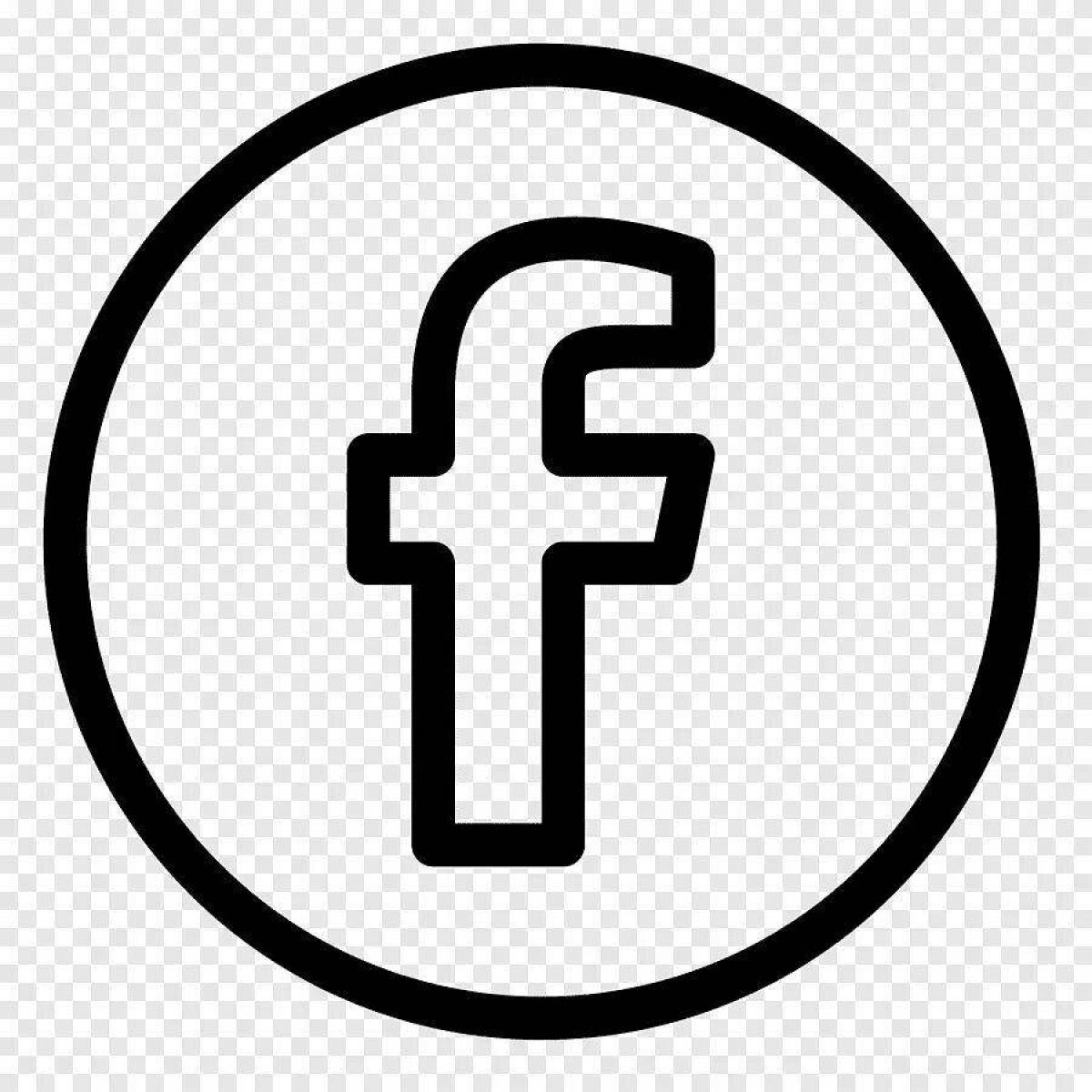 Unique coloring pages with social media logos