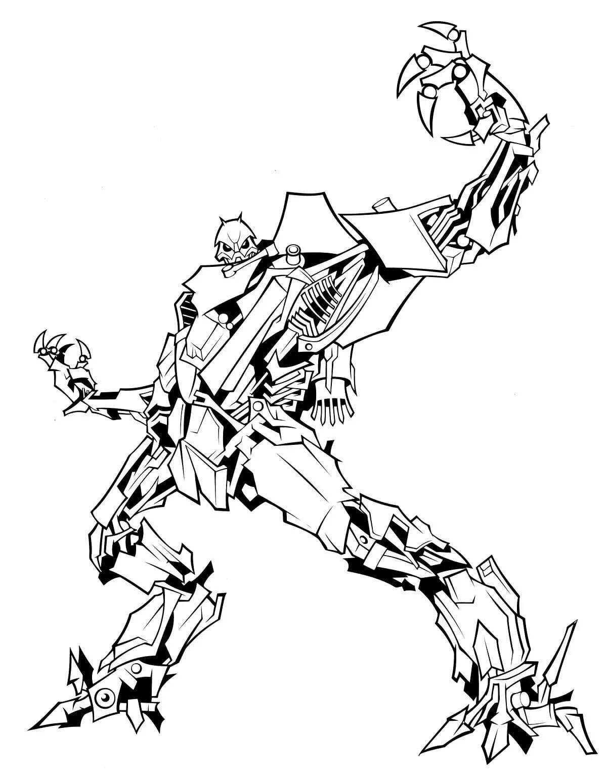 Gorgeous Transformer Devastator coloring page