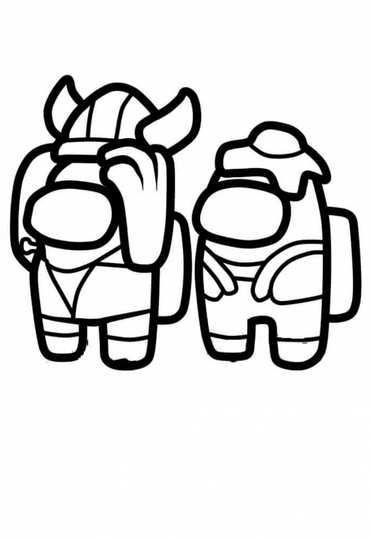 Photo Coloring book funny omon kas