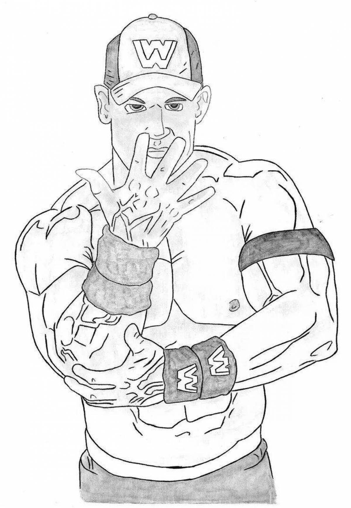 Coloring lively john cena