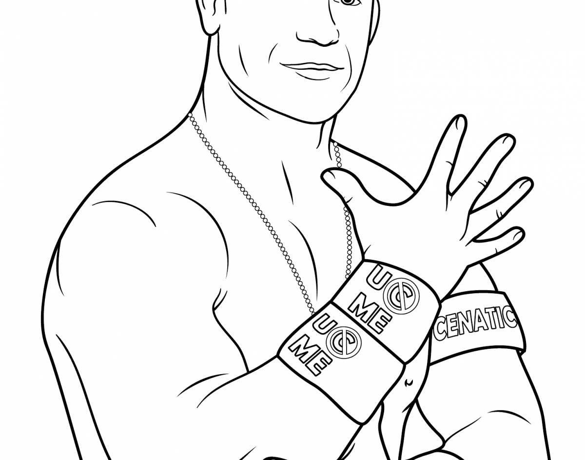 John cena's animated coloring page