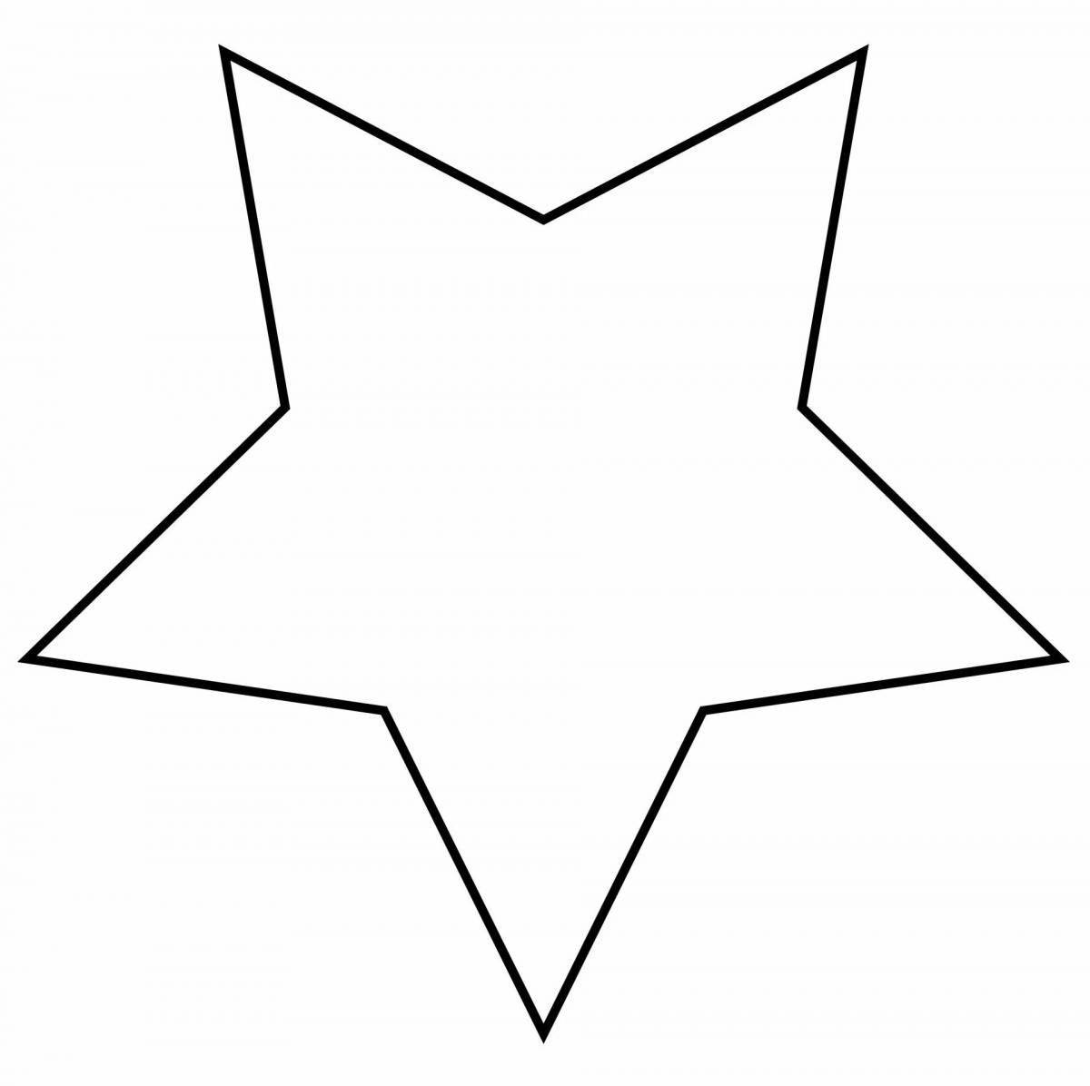 Sparkling six-pointed star coloring page
