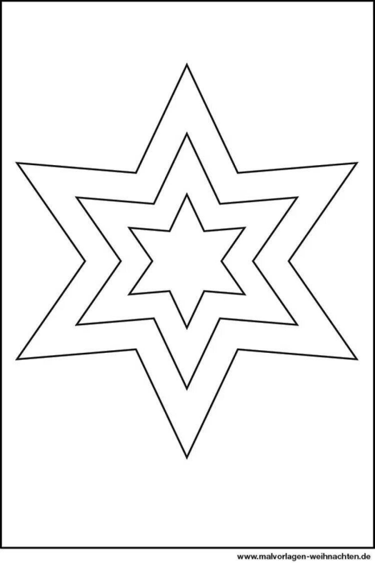 Coloring big six-pointed star