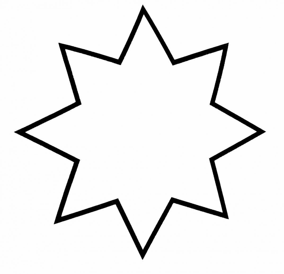 Изысканная шестиконечная звезда-раскраска