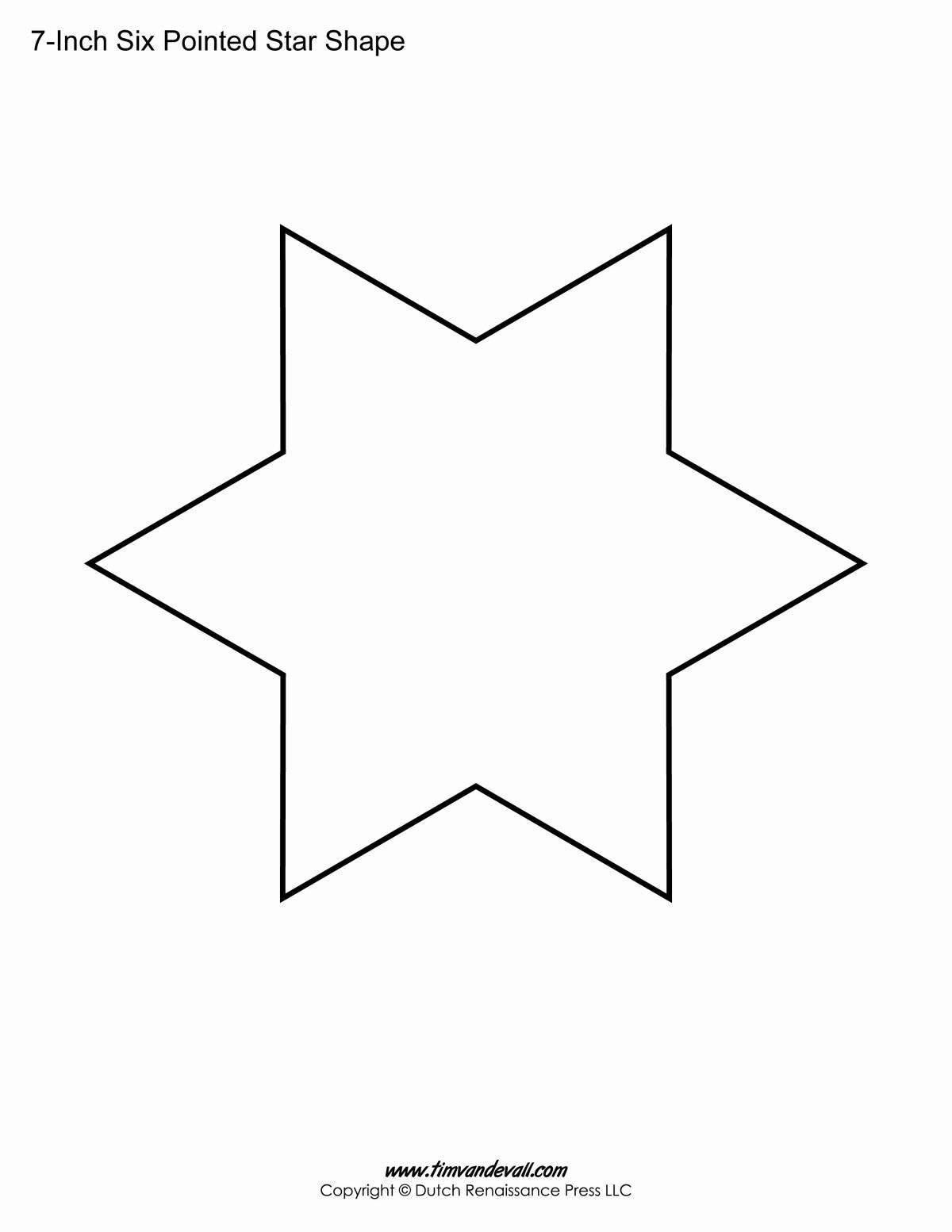 Fun coloring page with six pointed star