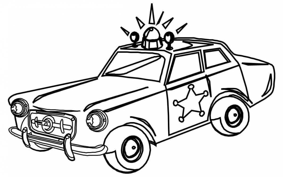 Coloring page amazing sheriff's car