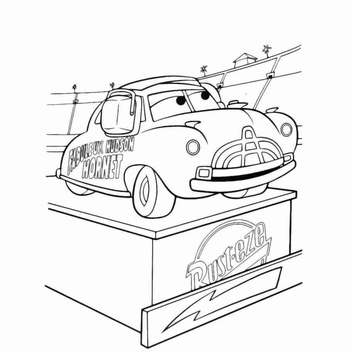 Coloring page wonderful sheriff's car
