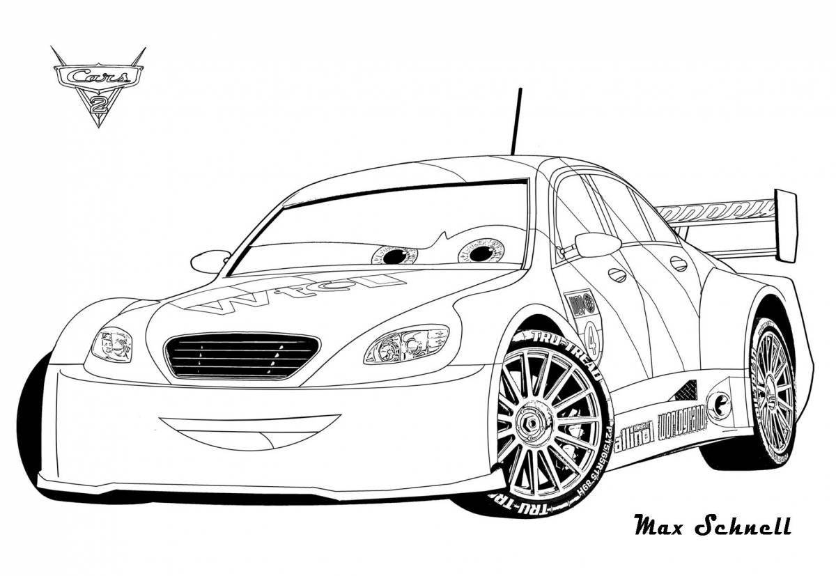 Cute sheriff's car coloring page