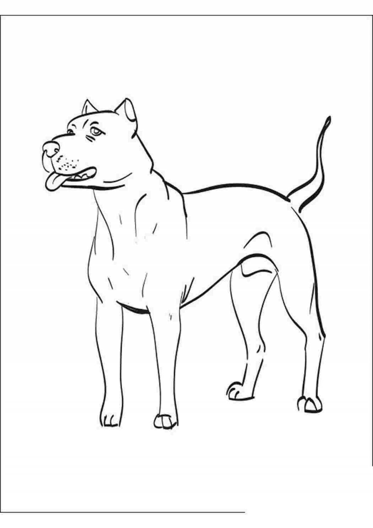 Coloring book joyful german dog