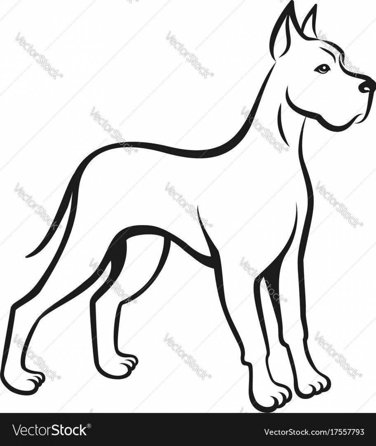 Веселая раскраска немецкая собака