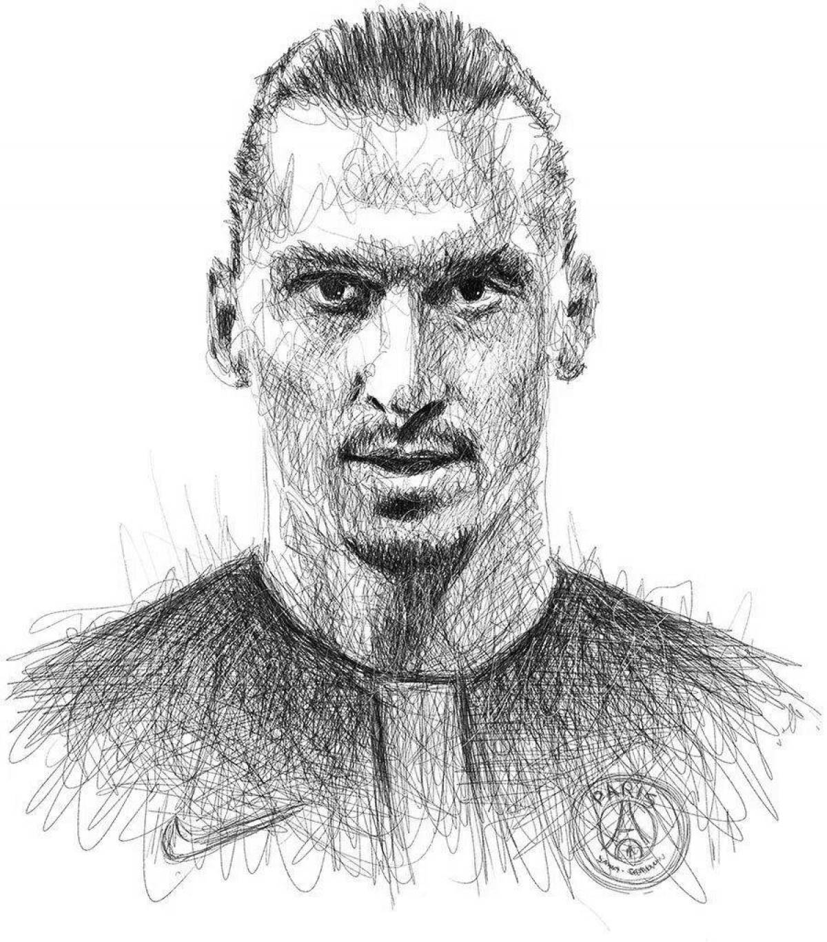 Coloring book dazzling Zlatan Ibrahimovic