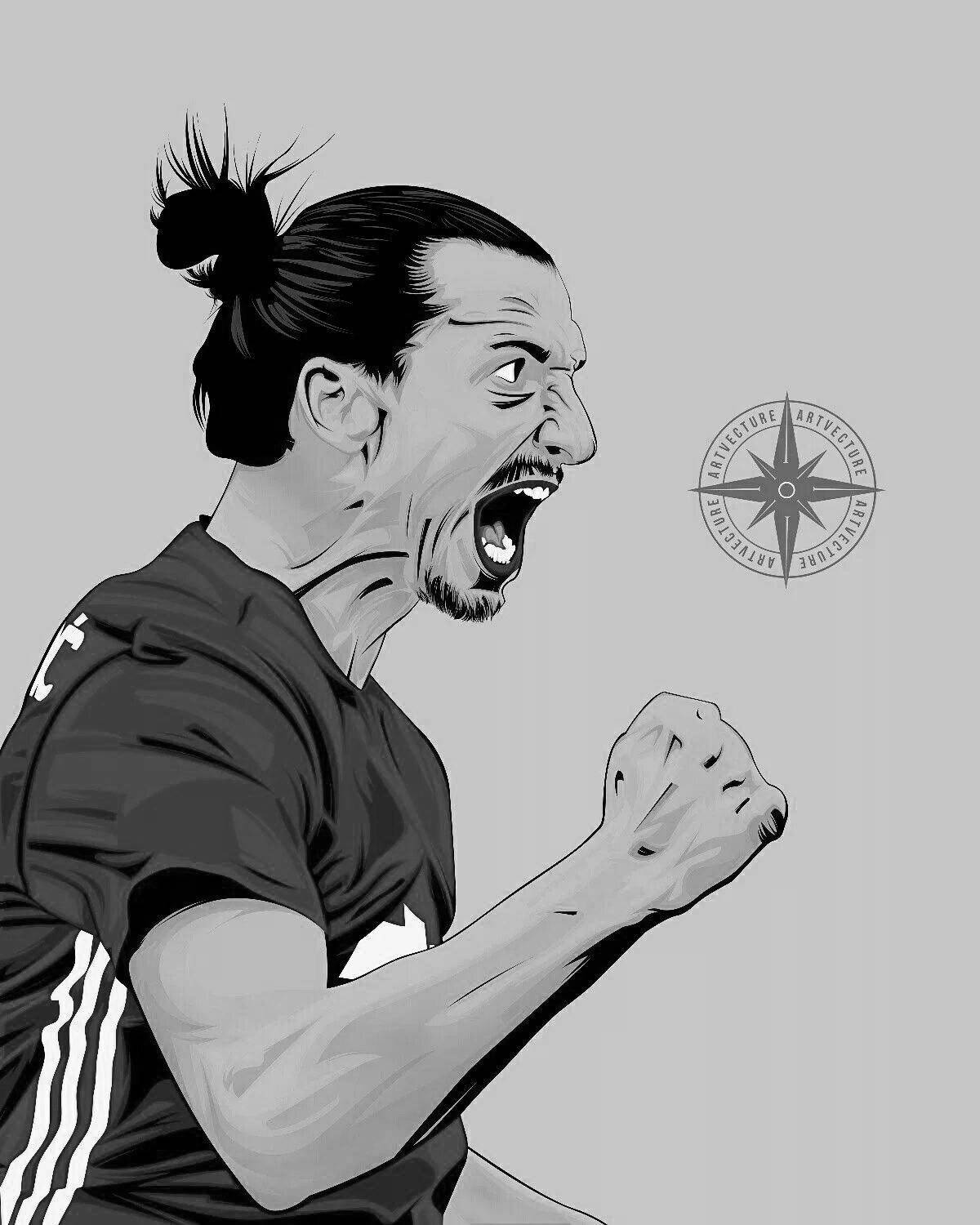 Impressive zlatan ibrahimovic coloring book