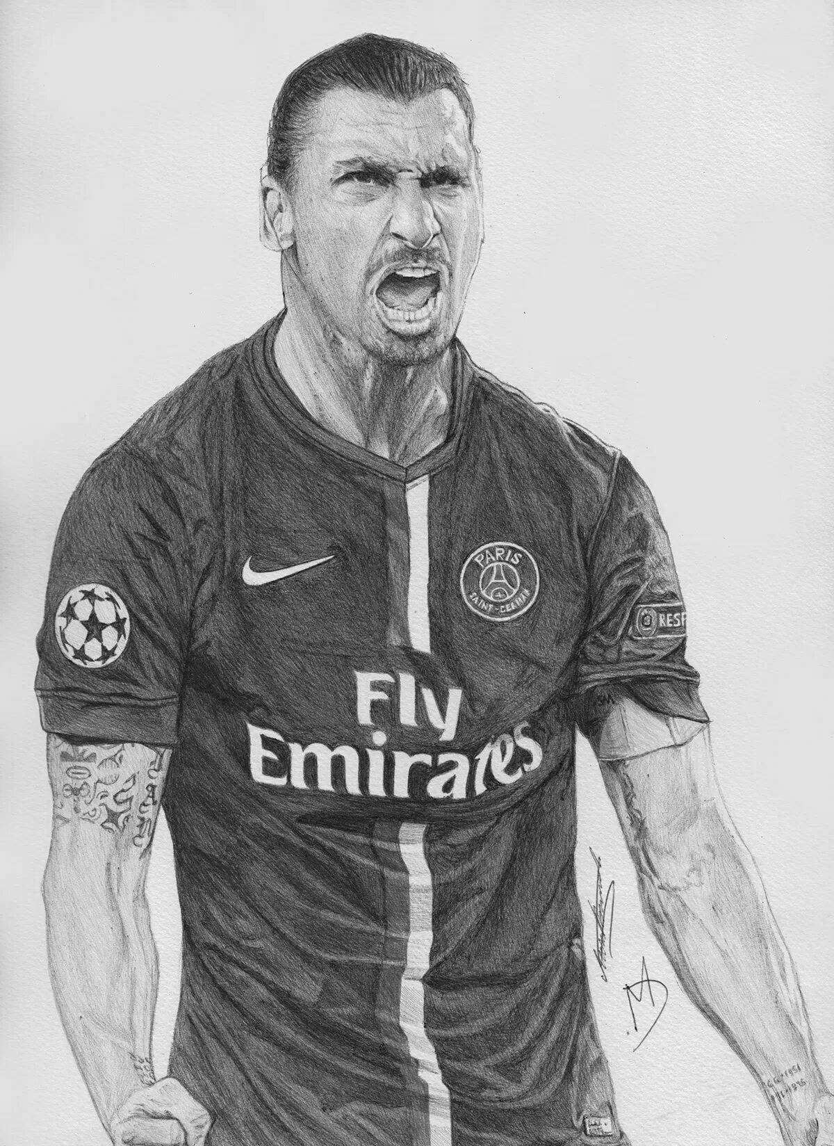 Zlatan Ibrahimovic's brightly colored coloring page
