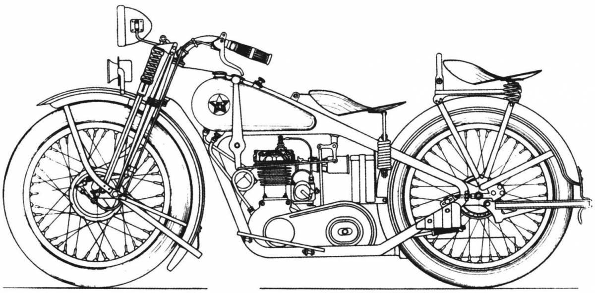 USSR shiny brown motorcycles