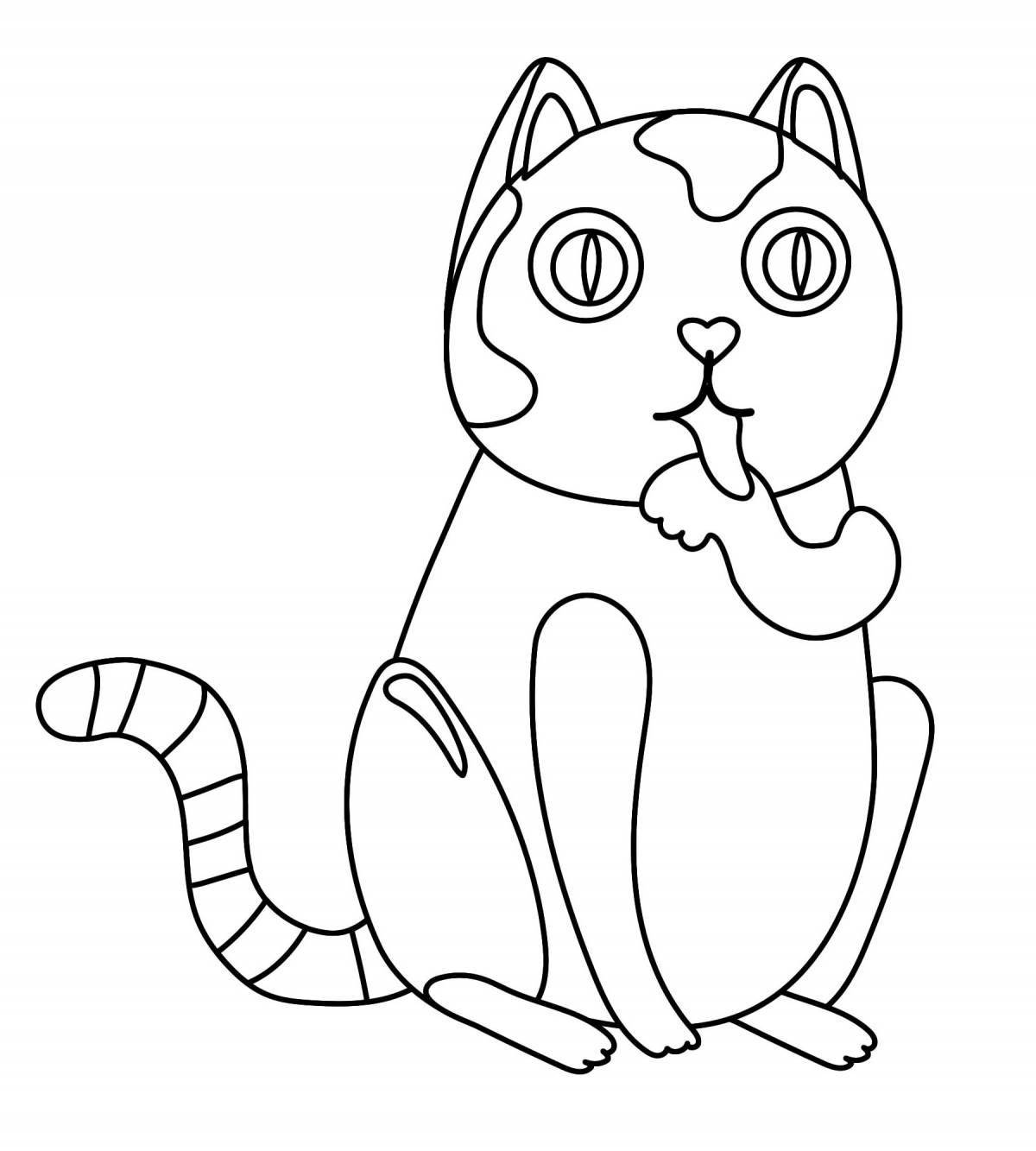 Раскраска хитрый казанский кот