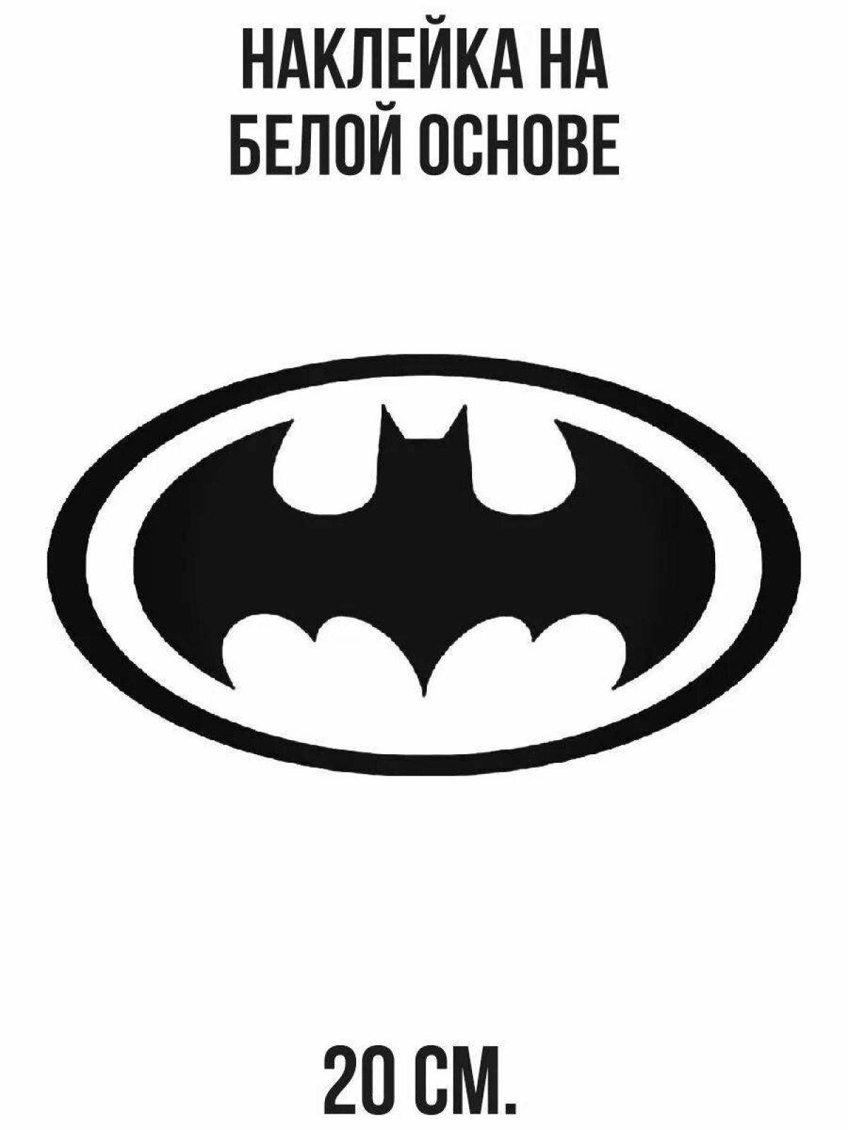 Gorgeous Batman Icon coloring page