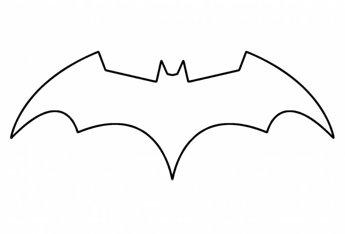 Coloring book shiny batman icon