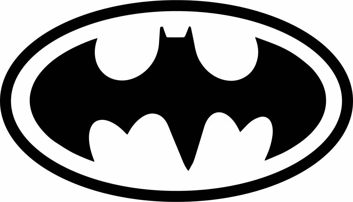 Раскраска великолепная иконка бэтмена