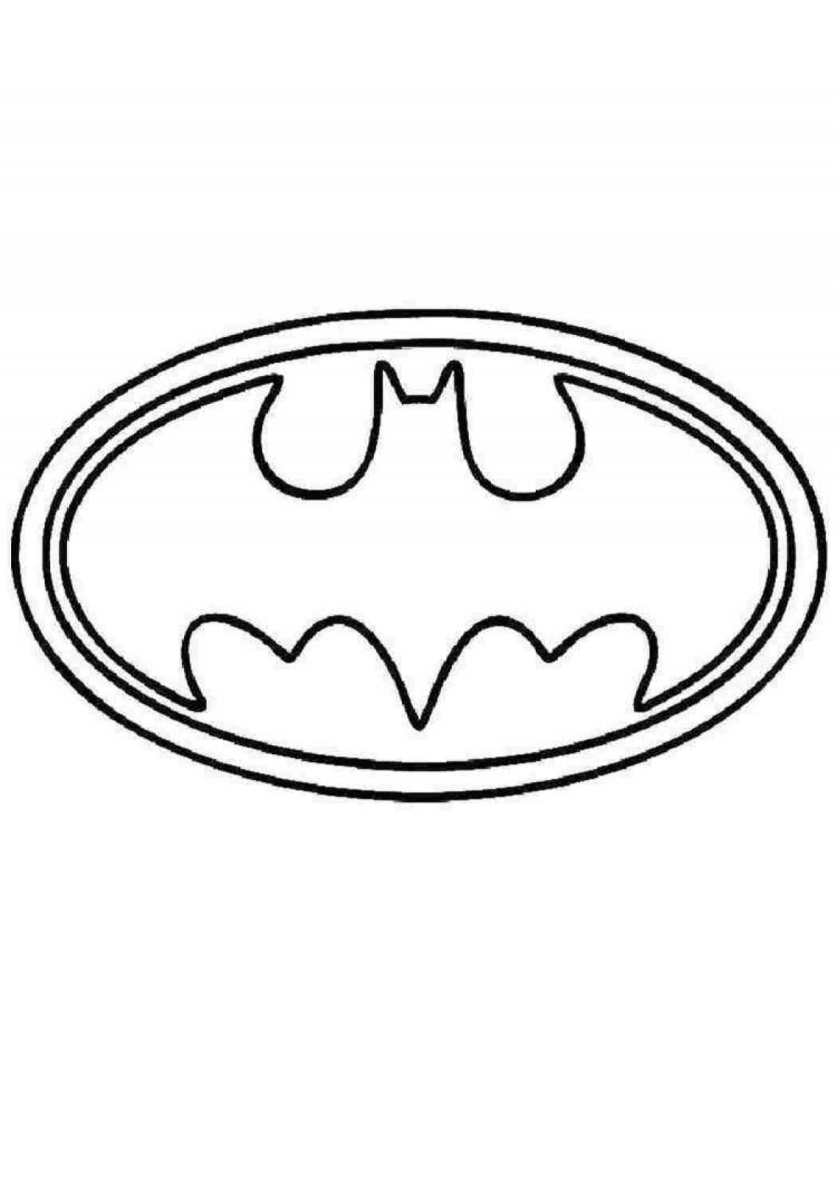Coloring exquisite batman icon