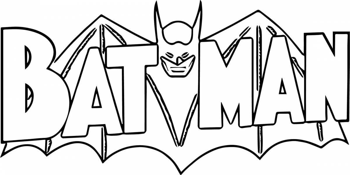 Dazzling batman icon coloring page
