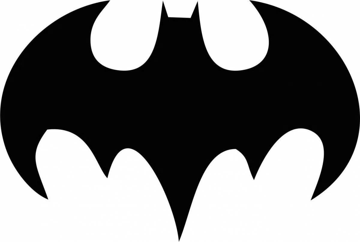 Раскраска сказочная иконка бэтмена