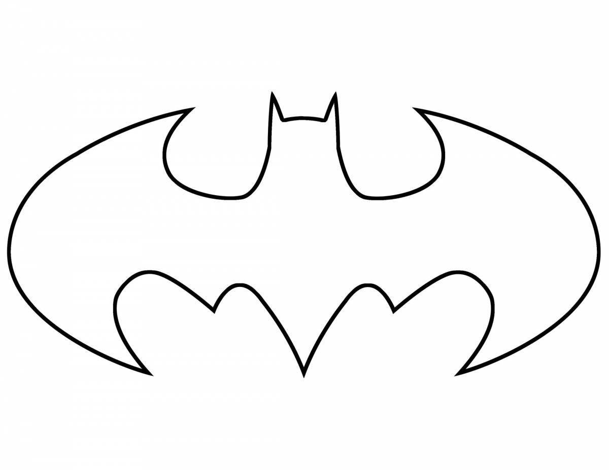 Charming batman icon coloring book