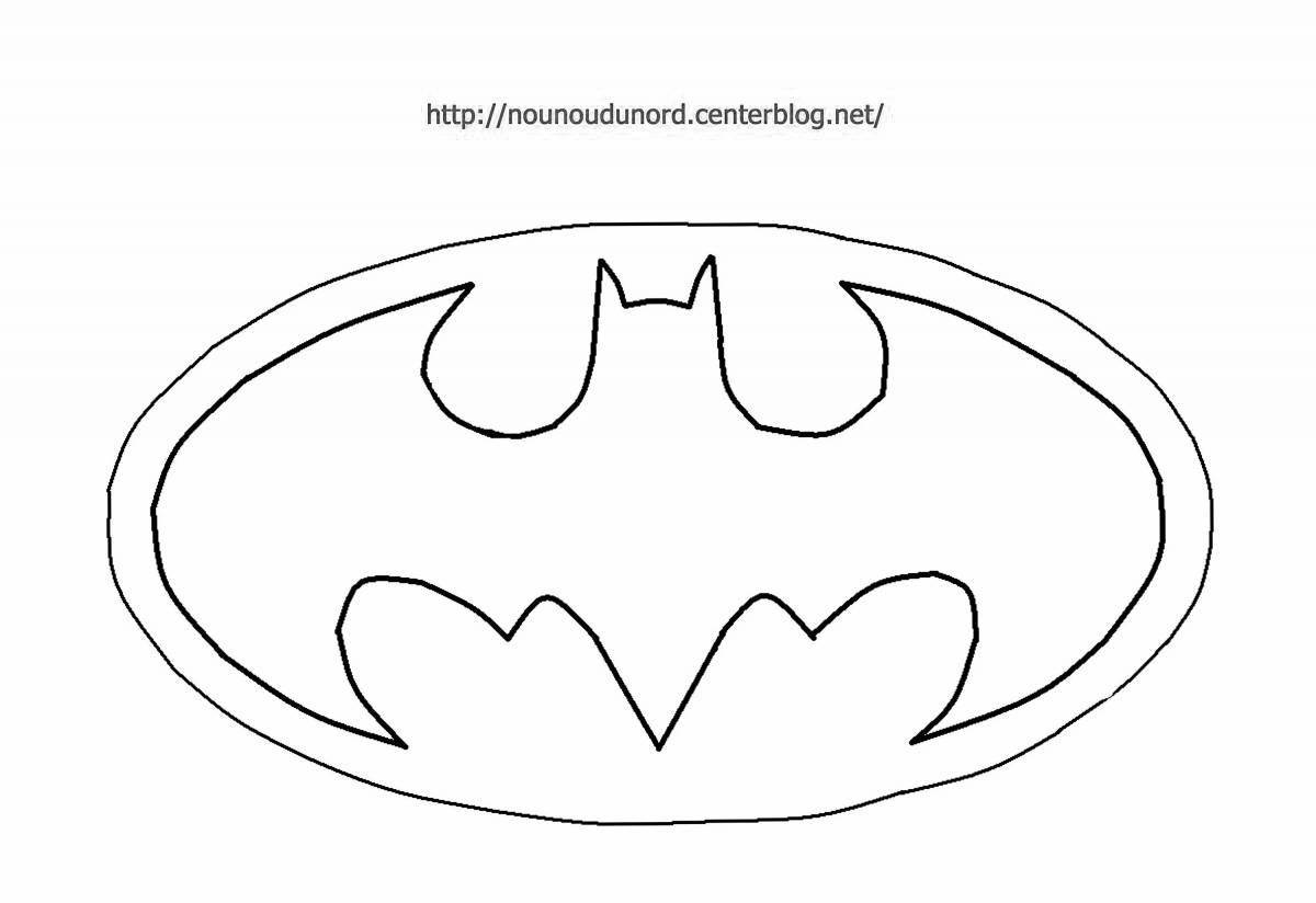 Flawless Batman Icon coloring page
