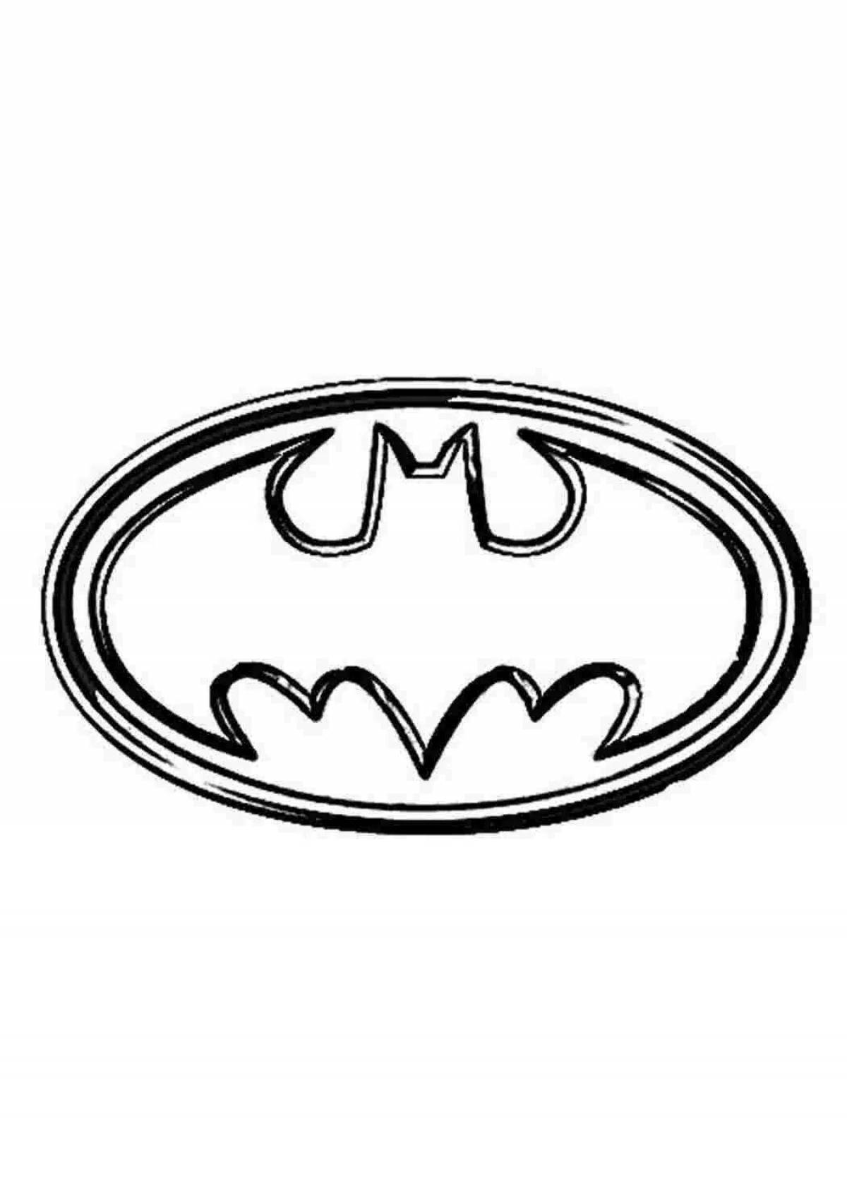 Coloring book stylish batman icon