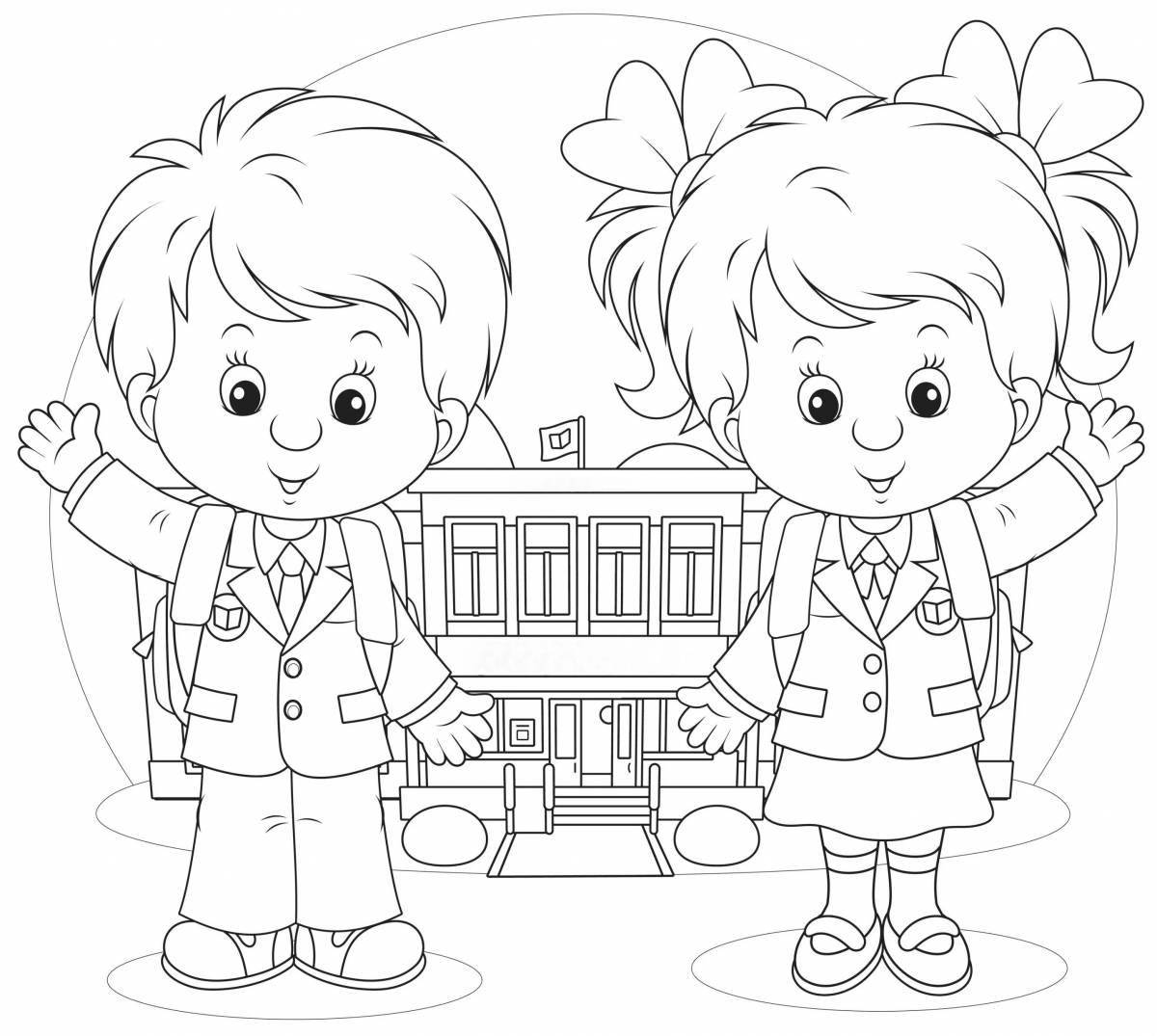 Photo The charm of our school coloring book