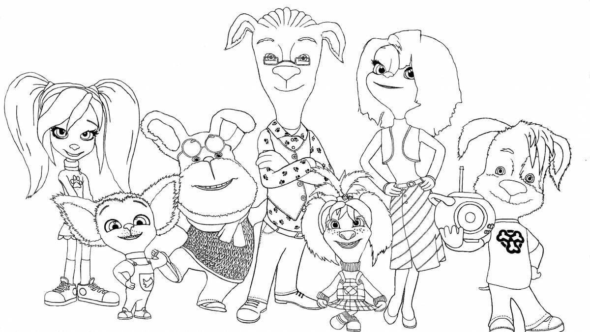 Color-party barboskins all coloring page