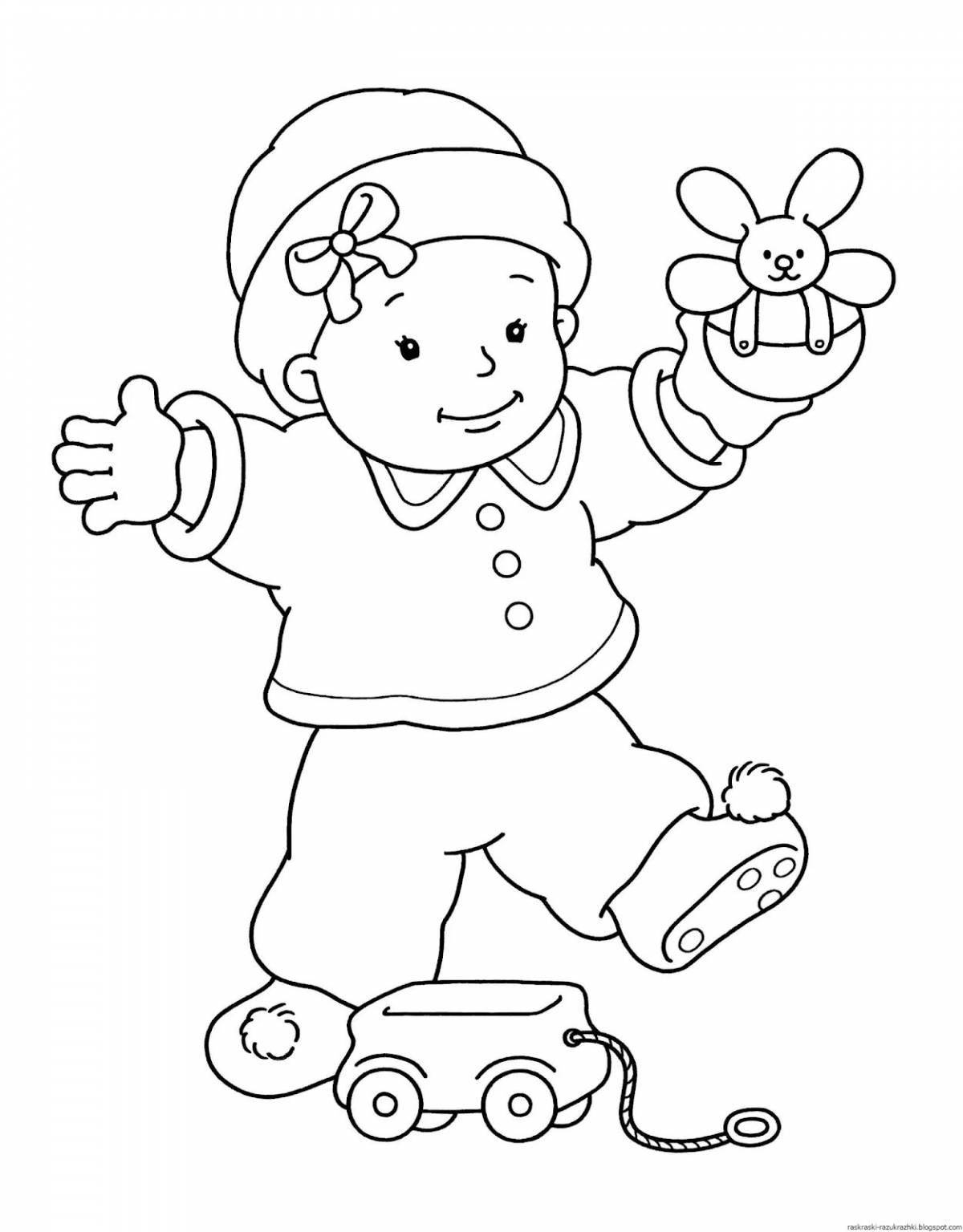 Fun coloring book for little kids