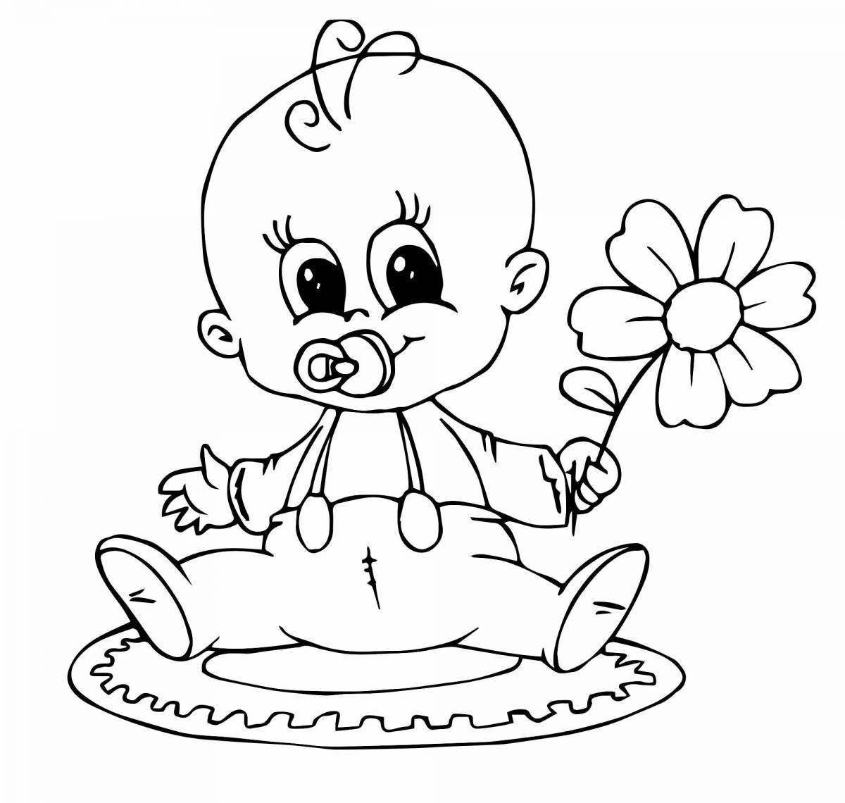 Cute little child coloring