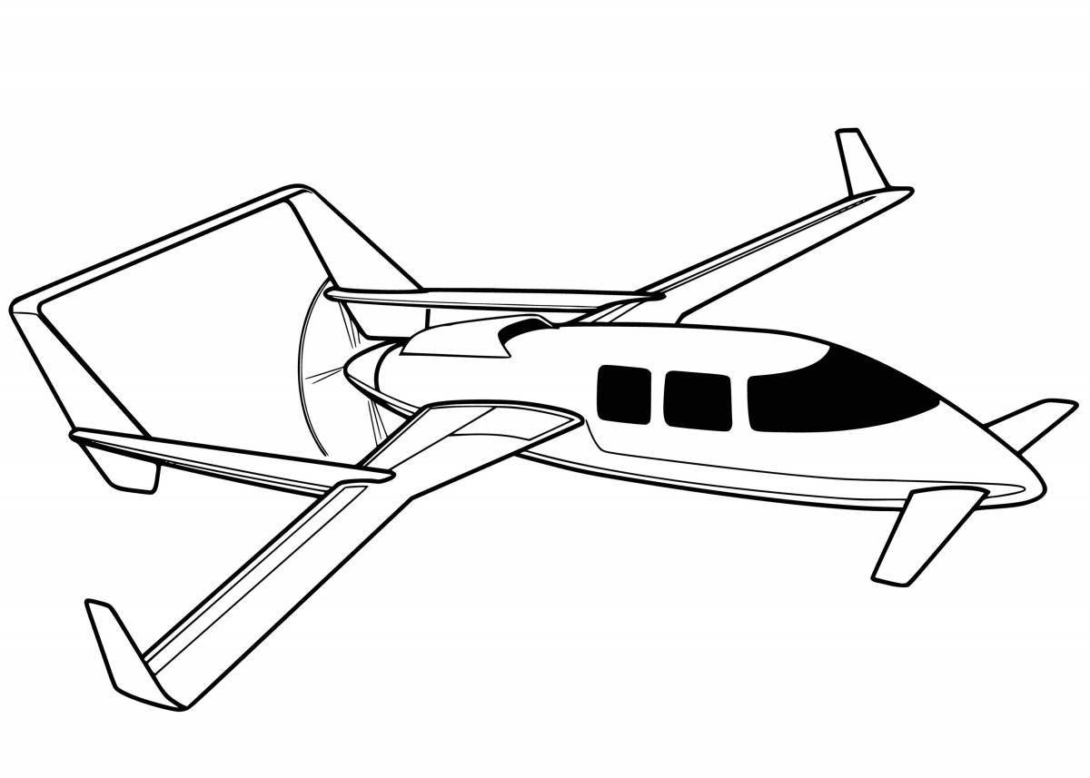Exciting car plane coloring page