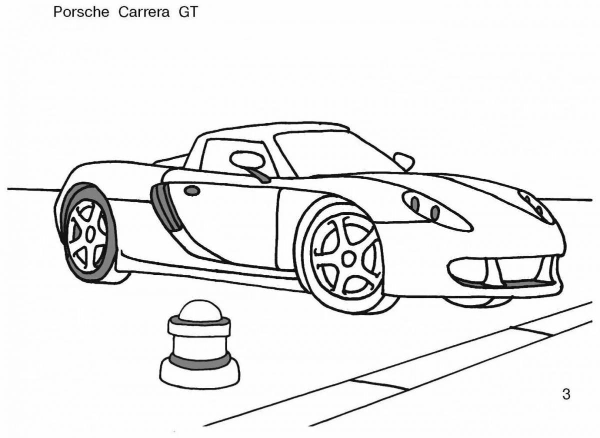 Attractive car plane coloring page